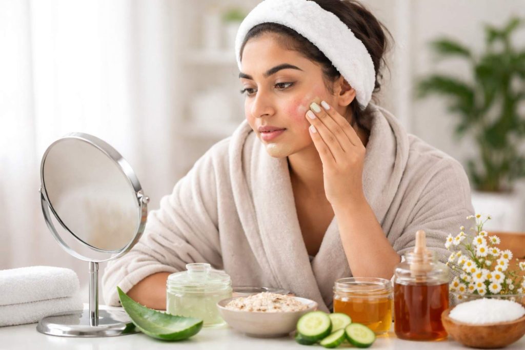 face allergy treatment at home